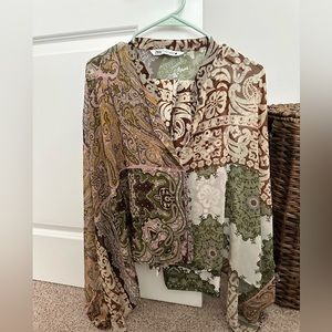 Zara printed top - bottoms sold separately since they are a different size